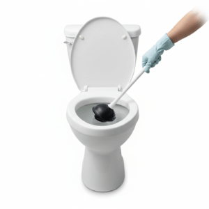 Toilet pot blockage removal