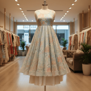 Custom-stitched frock with inner lining — comfortable, structured, and neatly tailored for perfect fitting.